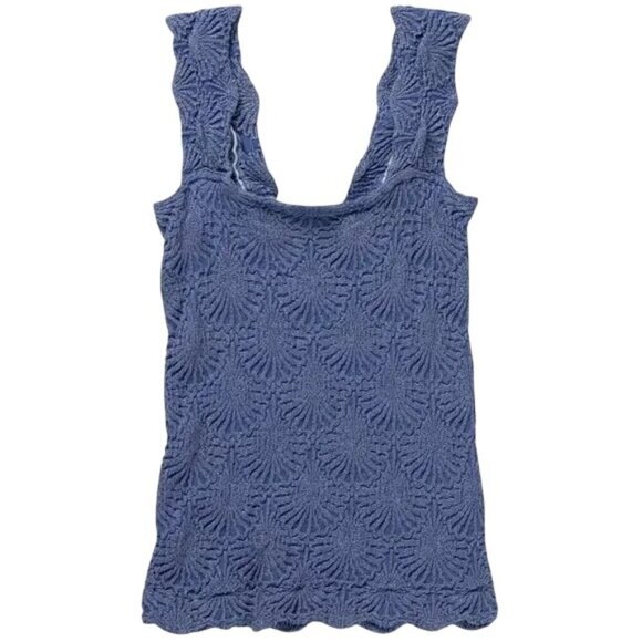 Free People Love Letter Cami in Denim Blue - Picture 3 of 5